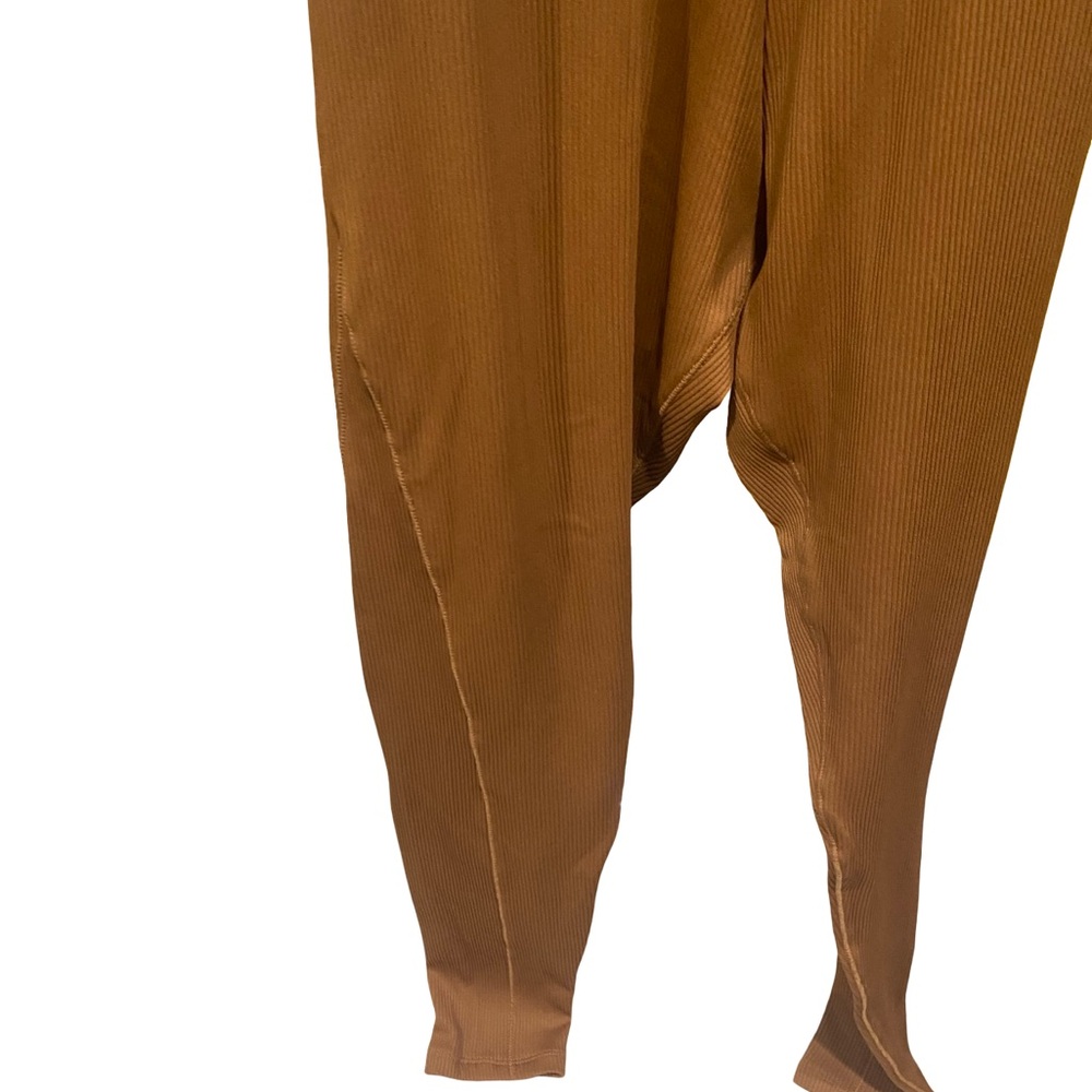 Women's spaghetti straps Brown Jumpsuit - Picture 4 of 5